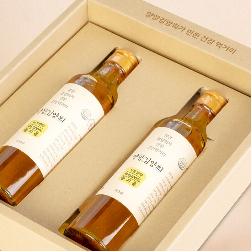 양양김양희들기름,[라이브특가]양양김양희 저온압착들기름 300ml * 2병