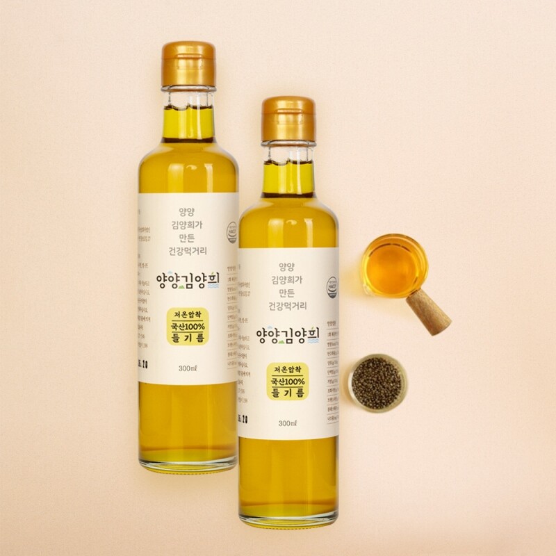 양양김양희들기름,[라이브특가]양양김양희 저온압착들기름 300ml * 2병